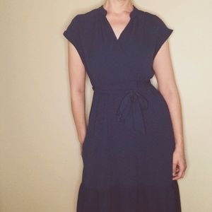 Emma & Michele Navy Split Back Dress Size Medium